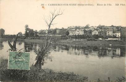 / CPA FRANCE 78 "Carrières sur Seine, rives de l'Ile"