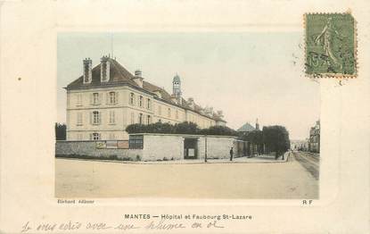 / CPA FRANCE 78 "Mantes, hôpital et faubourg Saint Lazare"