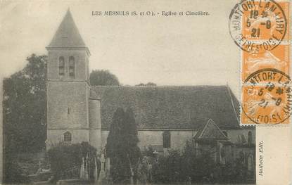 / CPA FRANCE 78 "Les Mesnuls, église et cimetière"