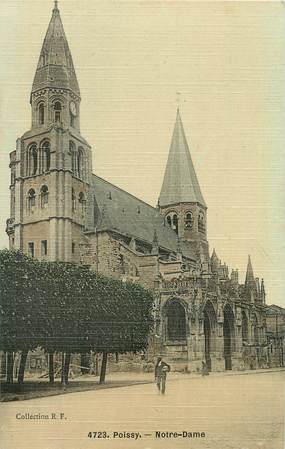 / CPA FRANCE 78 "Poissy, Notre Dame" / CARTE TOILEE
