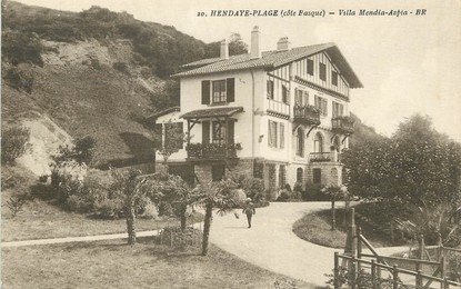 / CPA FRANCE 64 "Hendaye plage, villa Mendia Azpia"