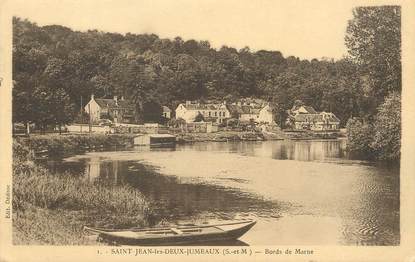 / CPA FRANCE 77 "Saint Jean les deux Jumeaux, bords de la Marne"