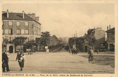 / CPA FRANCE 77 "Vaires sur Marne, place de la gare"