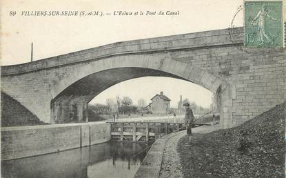 / CPA FRANCE 77 "Villiers sur Seine, l'écluse et le pont du canal"