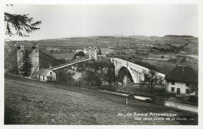 / CPSM FRANCE 74  "Les deux Ponts de la Caille"