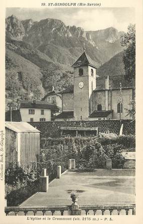 / CPA FRANCE 74 "Saint Gingolph, l'église et le Crammont"