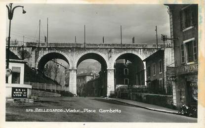 / CPSM FRANCE 01 "Bellegarde, viaduc, place Gambetta"