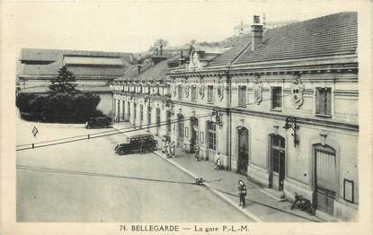 / CPA FRANCE 01 " Bellegarde, la gare P.L.M."