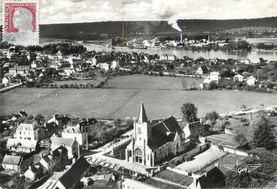  / CPSM FRANCE 76 "La Mailleraye sur Seine, l'église, vue générale et la Seine"