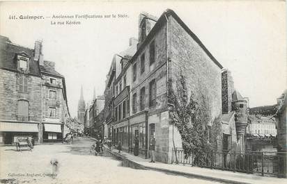  / CPA FRANCE 29 "Quimper, anciennes fortification sur le steïr, la rue Kéréon"