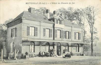  / CPA FRANCE 76 "Motteville, l'hôtel du chemin de fer"