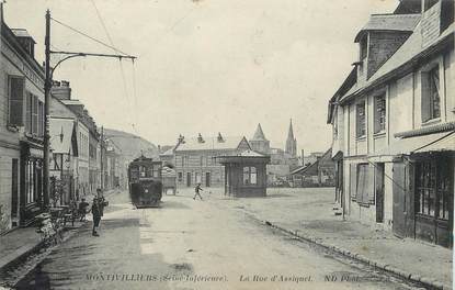  / CPA FRANCE 76 "Montivilliers, la rue d'Assiquet" / TRAM