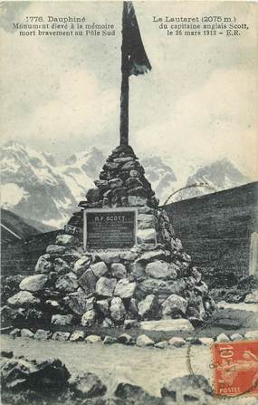 CPA FRANCE 05 "Le Lautaret, monument aux morts du capitaine anglais Scott" / POLAIRE