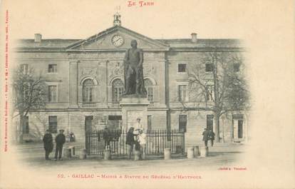  / CPA FRANCE 81 "Gaillac, mairie et statue du général d'Hauptpoul"