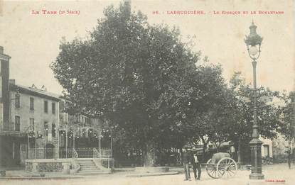  / CPA FRANCE 81 "Labruguière, le kiosque et le boulevard" / Ed. Labouche