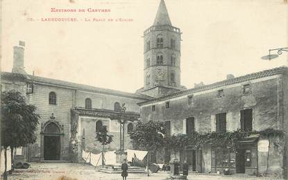  / CPA FRANCE 81 "Labruguière, la place de l'église" / Ed. Labouche