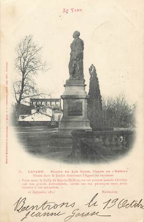  / CPA FRANCE 81 "Lavaur, statue de las Cazes" / Ed. Labouche
