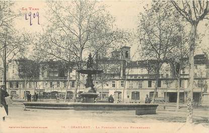 / CPA FRANCE 81 "Graulhet, la fontaine et les promenades" / Ed. Labouche 
