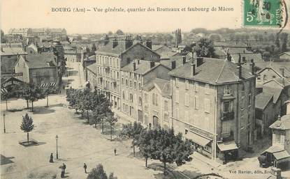 / CPA FRANCE 01 "Bourg, vue générale, quartier des Brotteaux et faubourg de Mâcon"