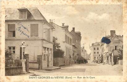 CPA FRANCE 27 "Saint Georges du Vièvre, rue de la Gare"