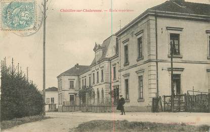 / CPA FRANCE 01 "Châtillon sur Chalaronne, école supérieure"