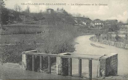 / CPA FRANCE 01 "Châtillon sur Chalaronne, la Chalaronne et le côteau"