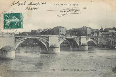 / CPA FRANCE 26 "Bourg de Péage, pont sur l'Isère"