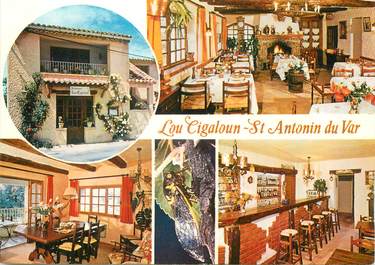 / CPSM FRANCE 83 "Saint Antonin du Var, hôtel restaurant Lou Cigaloun"