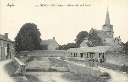 CPA FRANCE 18 "Nérondes, Abreuvoir et Lavoirs"