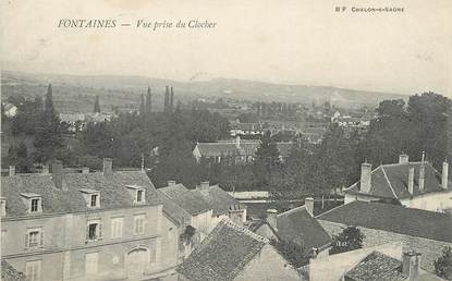 / CPA FRANCE 71 "Fontaines, vue prise du clocher"