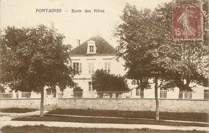 / CPA FRANCE 71 "Fontaines, école des filles"