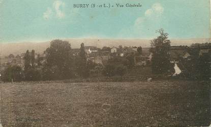 / CPA FRANCE 71 "Burzy, vue générale"