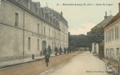 / CPA FRANCE 71 "Bourbon Lancy, hôtel Saint Léger"