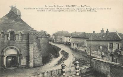 / CPA FRANCE 71 "Charnay, la place"