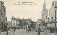 94 Val De Marne / CPA FRANCE 94 "Maisons Alfort, place de l'église et rue Victor Hugo"