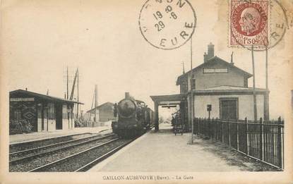 / CPA FRANCE 27 "Gaillon Aubevoye, la gare"