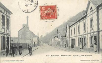 / CPA FRANCE 27 "Pont Audemer, Manneville, quartier des Baquets"