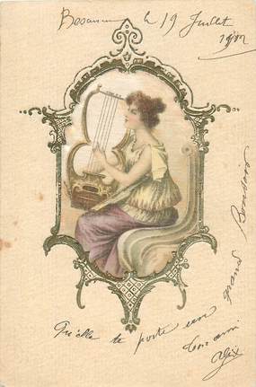 CPA LA FEMME / GAUFRÉE 