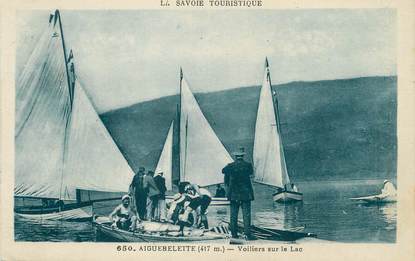 / CPA FRANCE 73 "Aiguebelette, voiliers sur le lac"