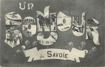 / CPA FRANCE 73 "Un bonjour de Savoie"