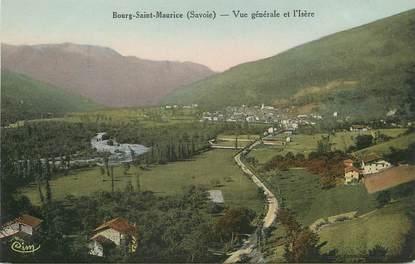 / CPA FRANCE 73 "Bourg Saint Maurice, vue générale et l'Isère"
