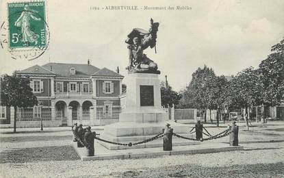 / CPA FRANCE 73 "Albertville, monument des mobiles"