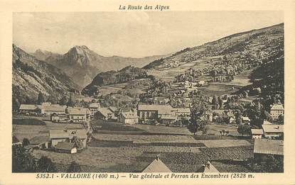 / CPA FRANCE 73 "Valloire, vue générale et Perron des Encombres"