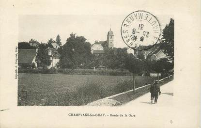 / CPA FRANCE 70 "Champvans les Gray, route de la gare"