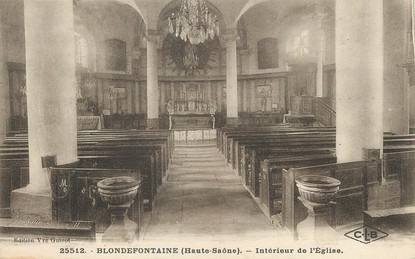 / CPA FRANCE 70 "Blondefontaine, intérieur de l'église"