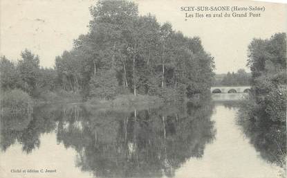 / CPA FRANCE 70 "Scey sur Saone, les iles en aval du grand pont"