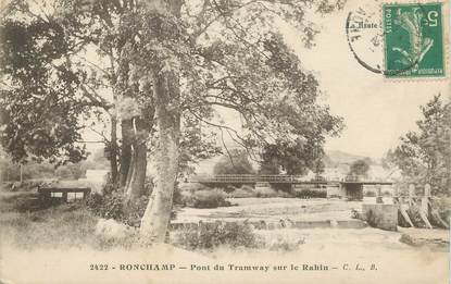 / CPA FRANCE 70 "Ronchamp, pont du Tramway sur le Rahin"