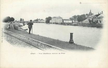 / CPA FRANCE 70 "Gray, vue générale depuis le port"