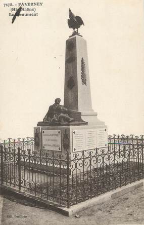 / CPA FRANCE 70 "Faverney, le monument"