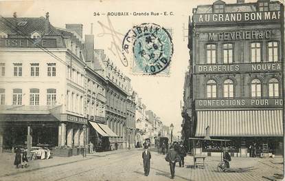 CPA FRANCE 59 "Roubaix, Grande Rue"